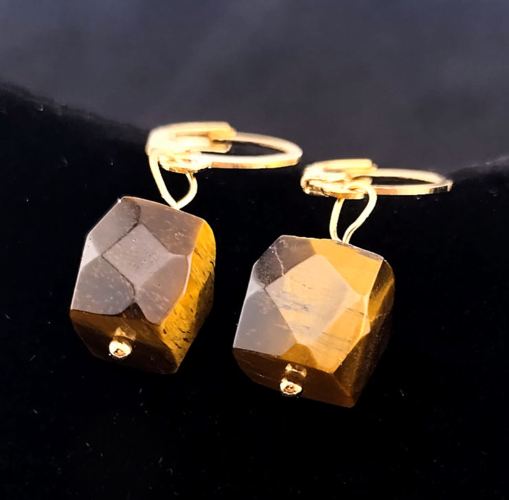 tigers eye earrings