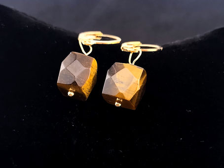 tigers eye earrings