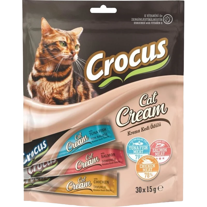 Crocus Karışık Krema Kedi Ödülü 30x15 Gr