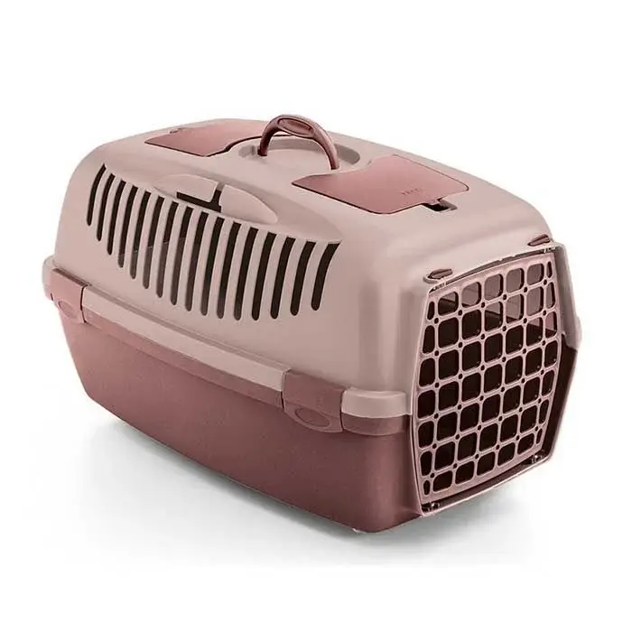 Gulliver Taşıma 3 Rosy 61x40x38 cm, orta boy kedi ve köpekler için güvenli bir taşıma seçeneğidir. Sağlam plastik gövdesi ve metal kapısı ile uzun ömürlü kullanım sunar.