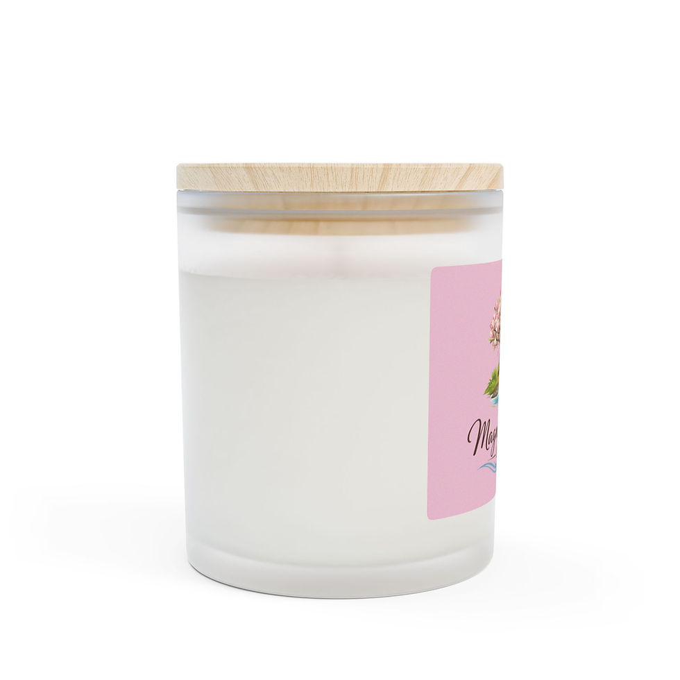 Thumbnail: Magnolia Creek Books Reading Candle – Rose Garden Glow (11oz Frosted Glass)