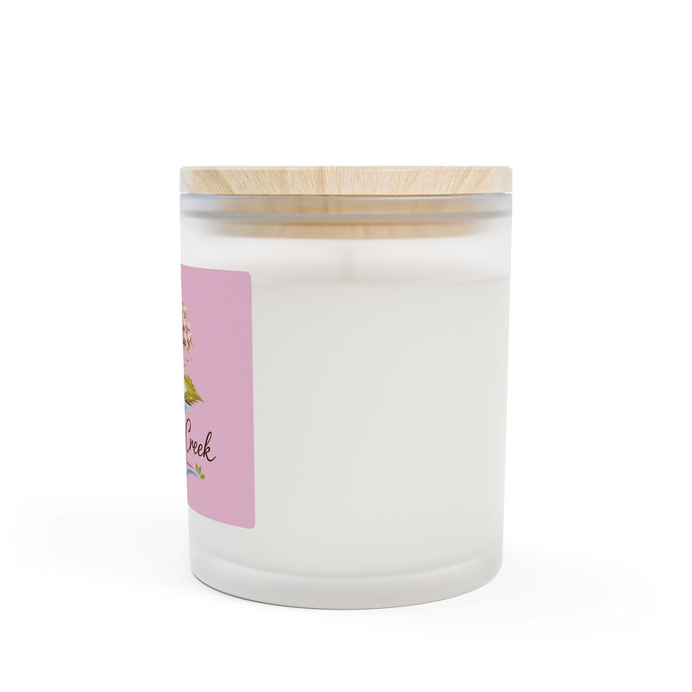 Thumbnail: Magnolia Creek Books Reading Candle – Rose Garden Glow (11oz Frosted Glass)