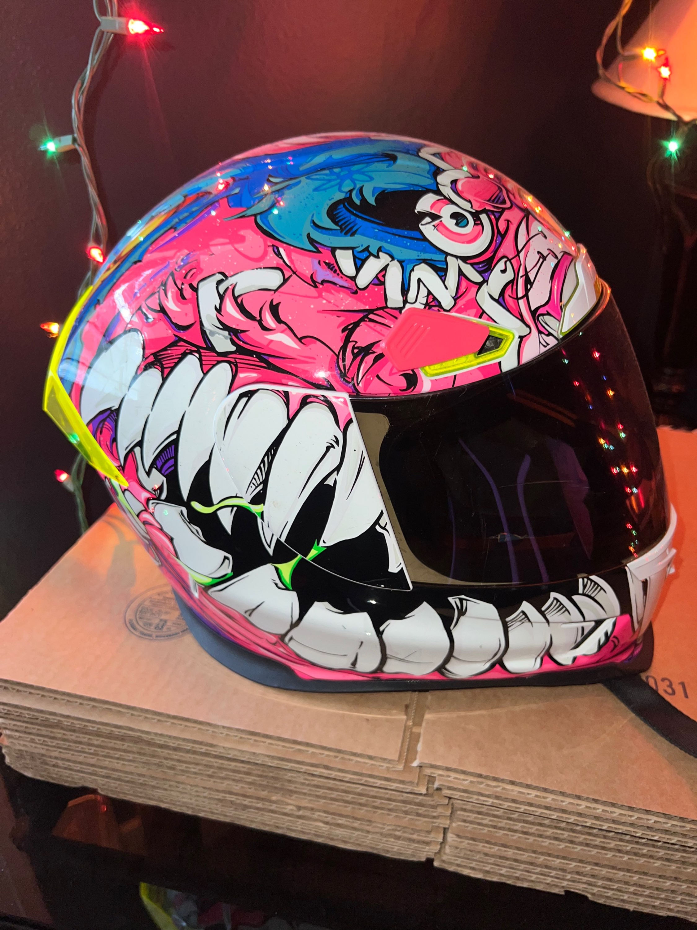 Pink Monster Helmet