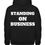 Thumbnail: Standing on business hoodie