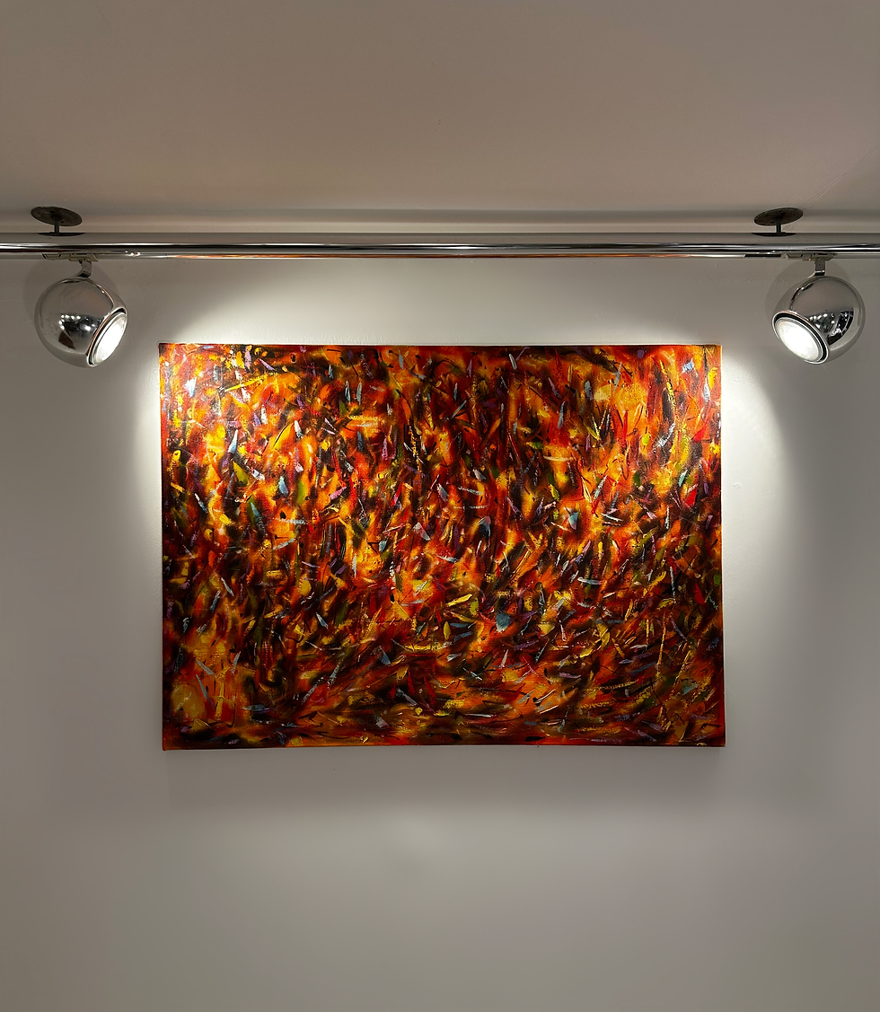 Large original Abstract Expressionist piece ‘Expression 3’ by John Atac, 1989