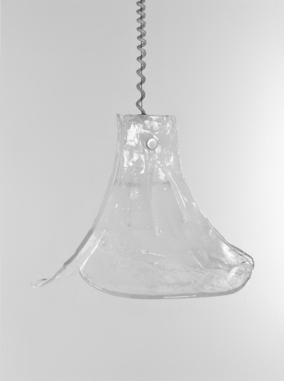Thumbnail: Mid-Century Hanging Lamp in ice Glass by J. T. Kalmar, 1960