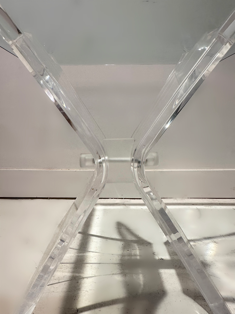 Thumbnail: Glass and Lucite Coffee Table by Lion in Frost New York, 1970