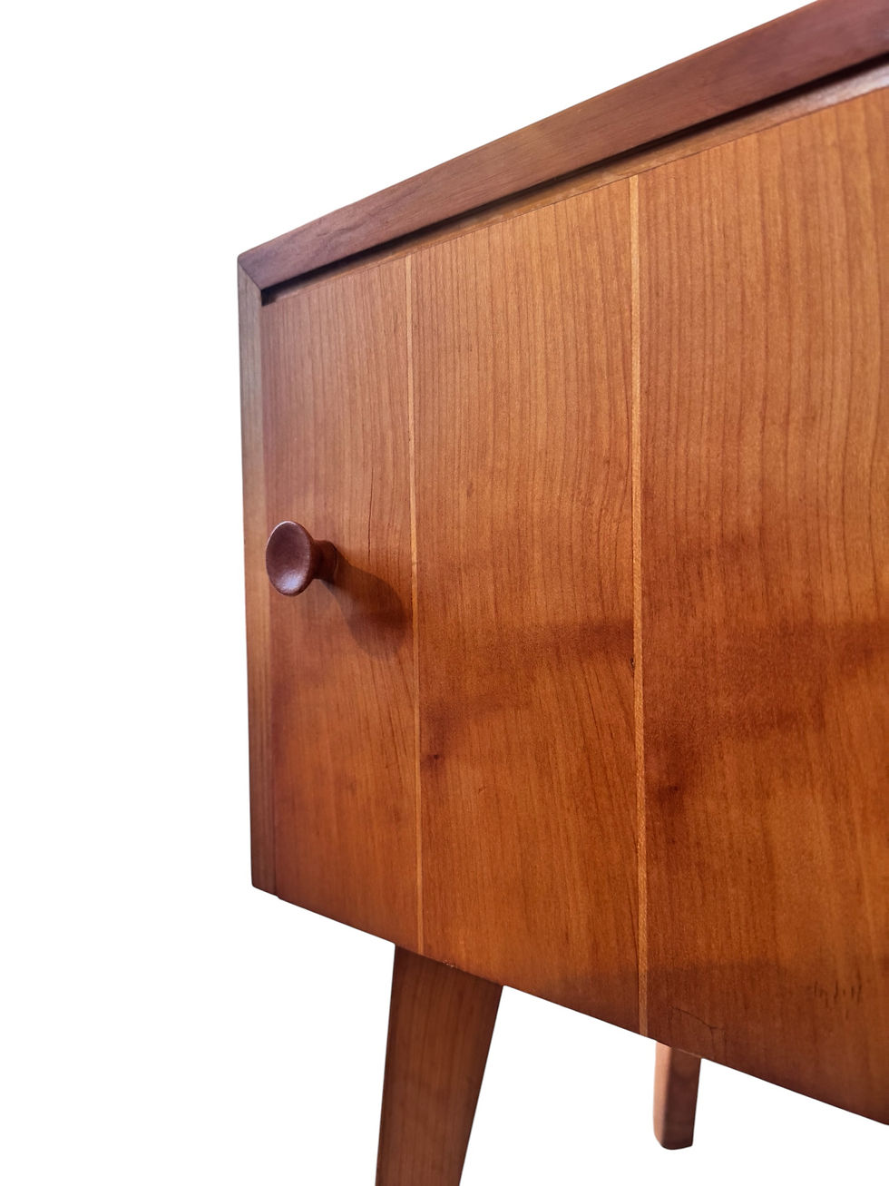Thumbnail: Mid century Pair of Bedside Cabinets constructed in Maple & Heywood, 1960