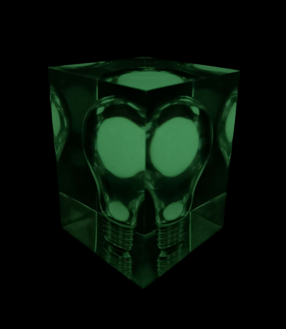 Thumbnail: Late Mid-century Phosphorescent Bulb Sculpture by Pierre Giraudon, 1970