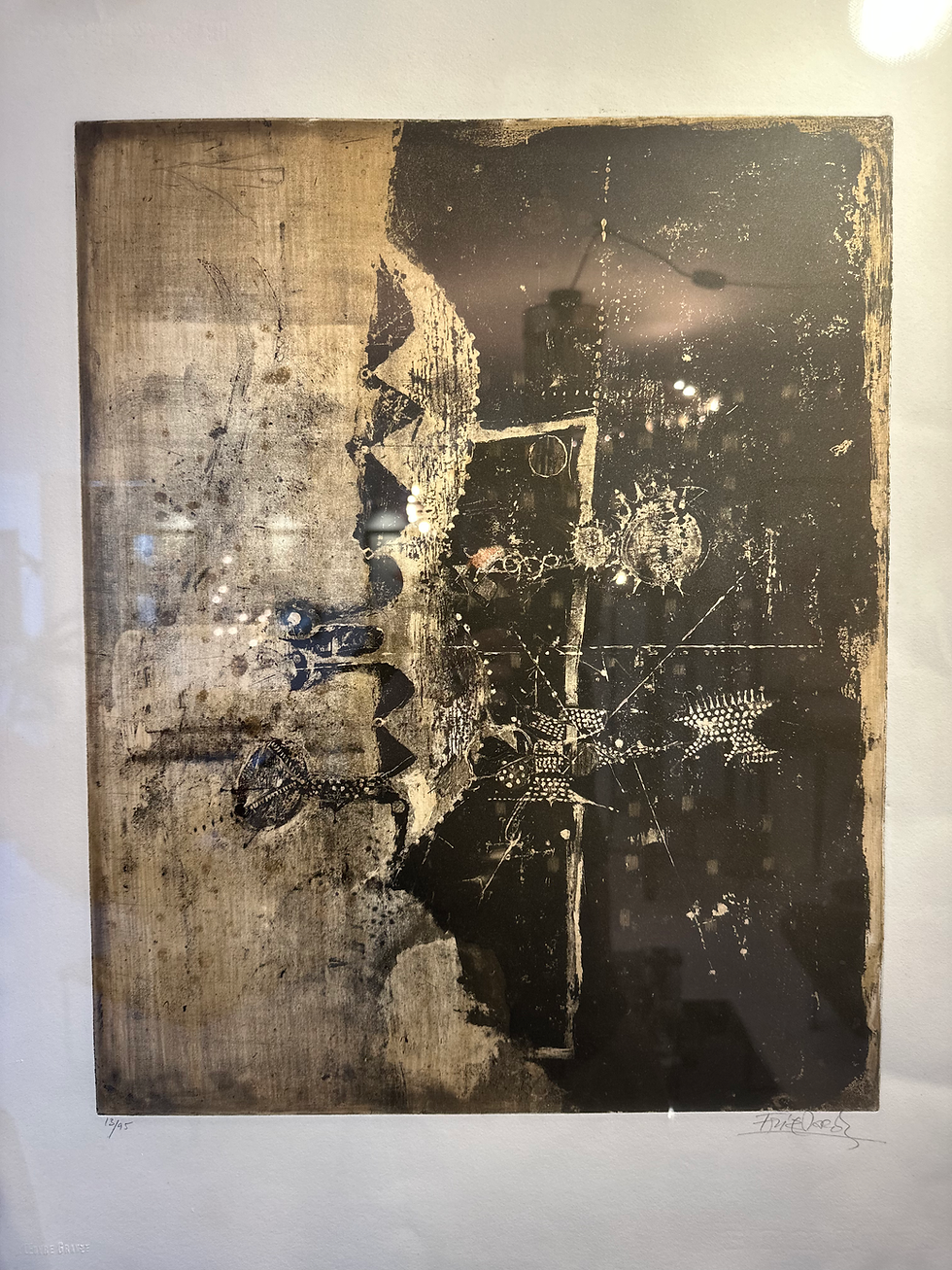 Thumbnail: Original Etching by Johnny Friedlaender, titled L’Oiseau IX, 1959