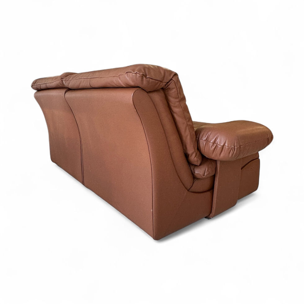 Thumbnail: 4 Piece Italian Cognac Leather Modular Sofa, 1970