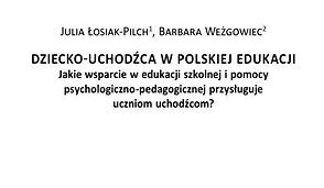 Dziecko-uchodźca w polskiej edukacji Łosiak-Pilch-Wezgowiec-Dziecko-uchodzca-w-polskiej-ed