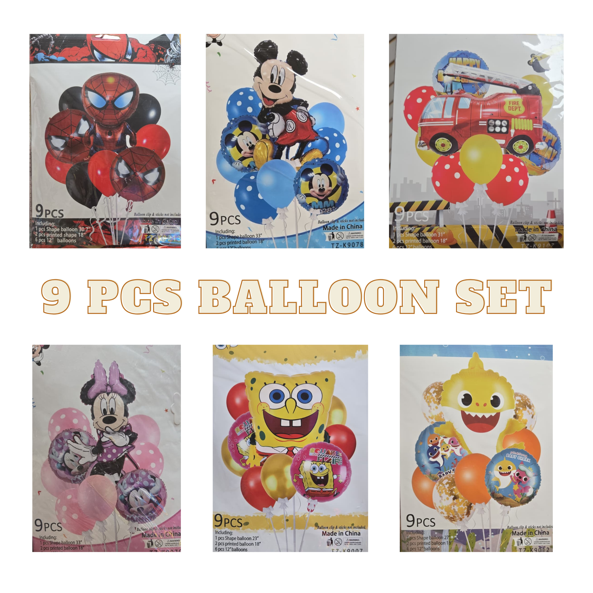 9pcs Balloon Set