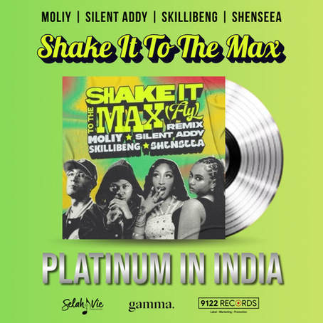 Moliy's “Shake it to the Max (Fly) Remix goes Platinum in India!