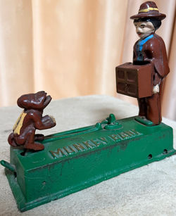 Cast Iron Monkey Bank