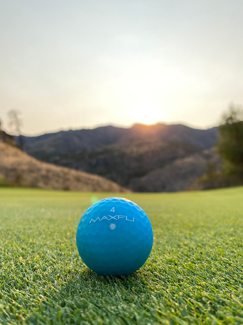 blue golf ball
