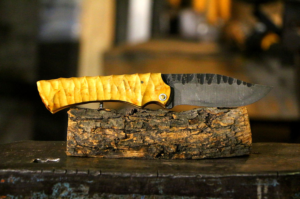 Miniature : couteau pliant manche en buis