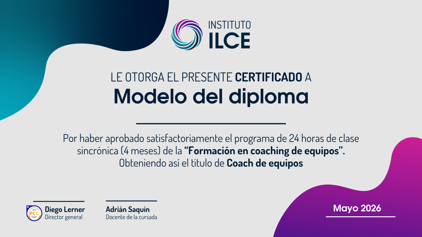Diploma Instituto ILCE — Coaching de Equipos