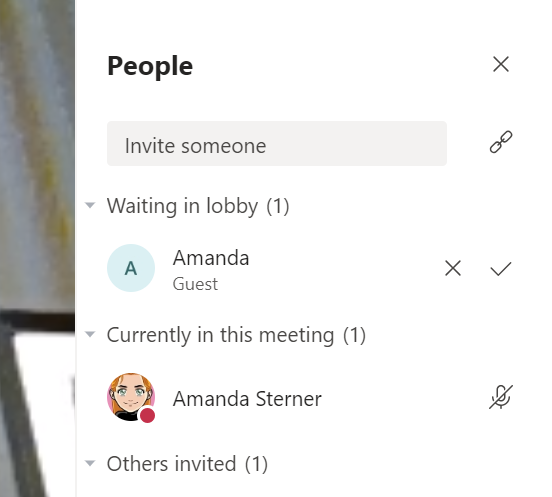 Accepting someone from the lobby