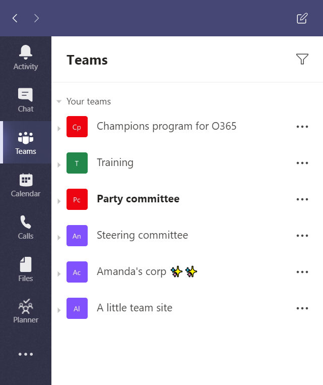 Pinning a channel in Microsoft Teams Amanda Sterner