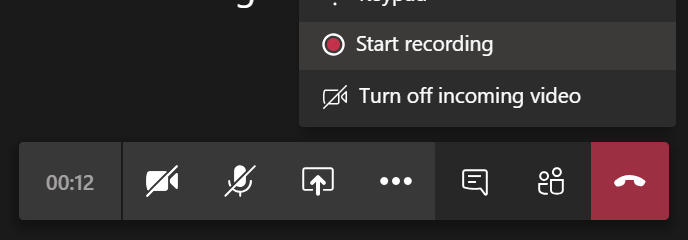 Turn on recording