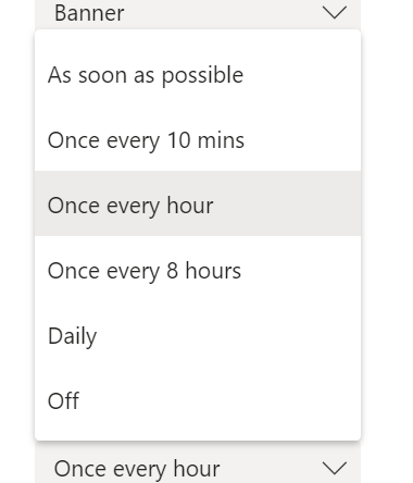 How often you should recieve notification email