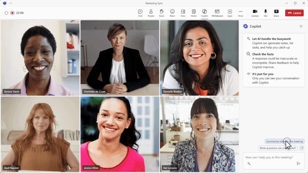 Copilot in meetings