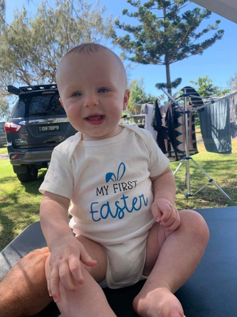 Thumbnail: Personalised Easter rompers 