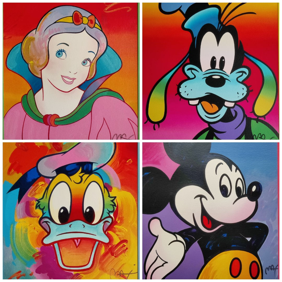 Peter Max -- Disney Suite "Donald Duck, Goofy, Mickey Mouse, Snow White"