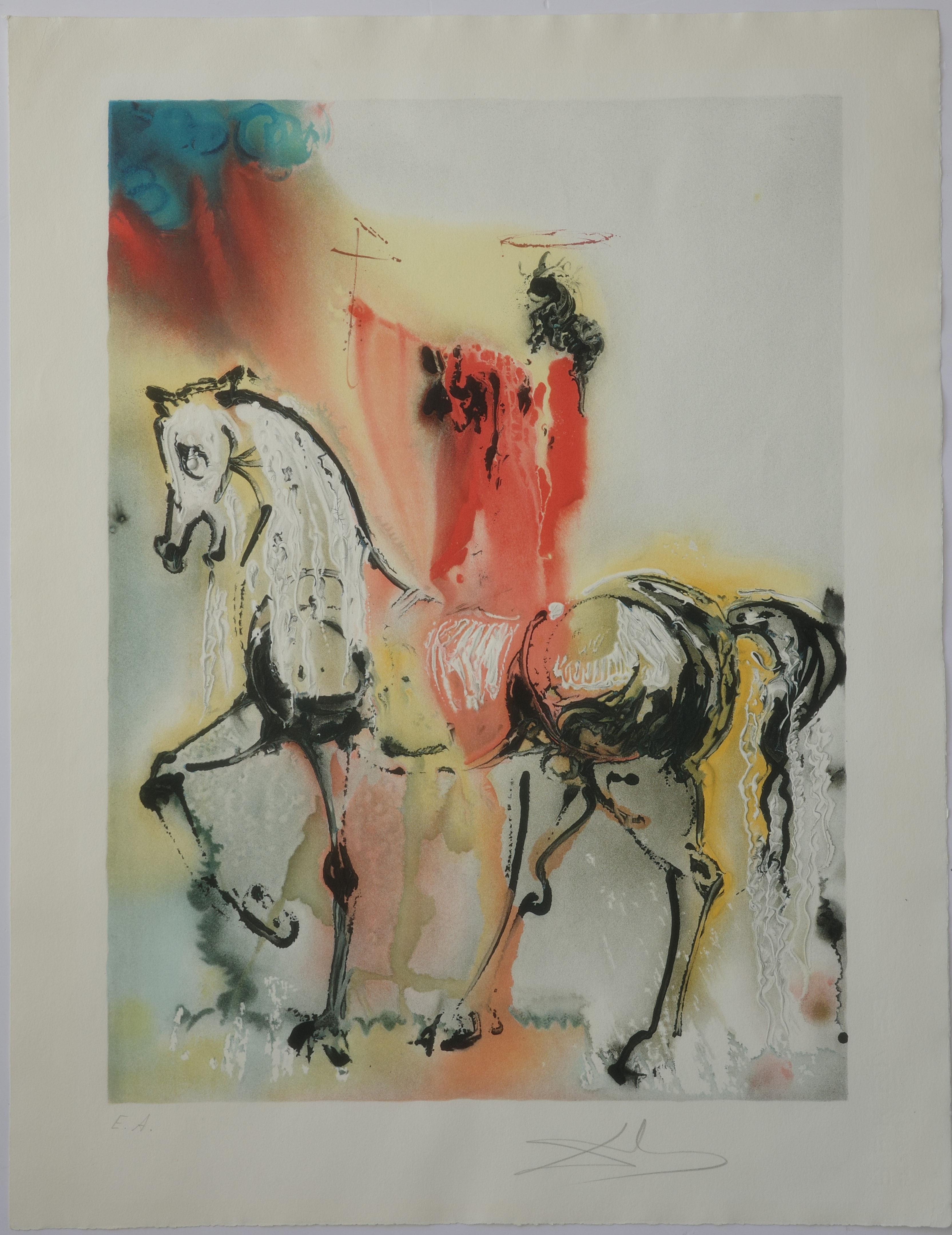 Salvador Dali -- Le chevalier Chretien, from the series Les Chevaux Dali