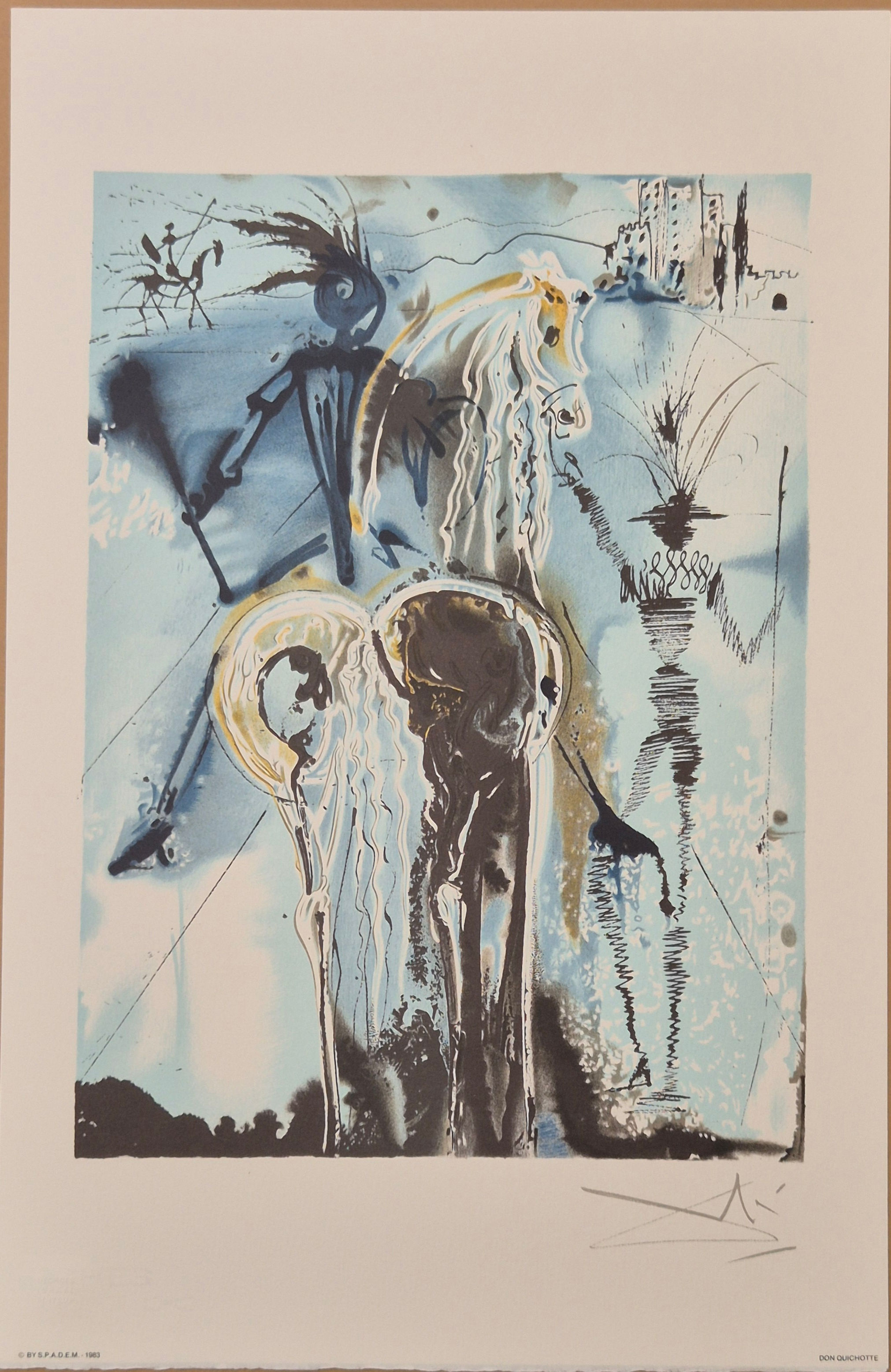 (after) Salvador Dali -- Don Quichotte from Les Chevaux Daliniens series