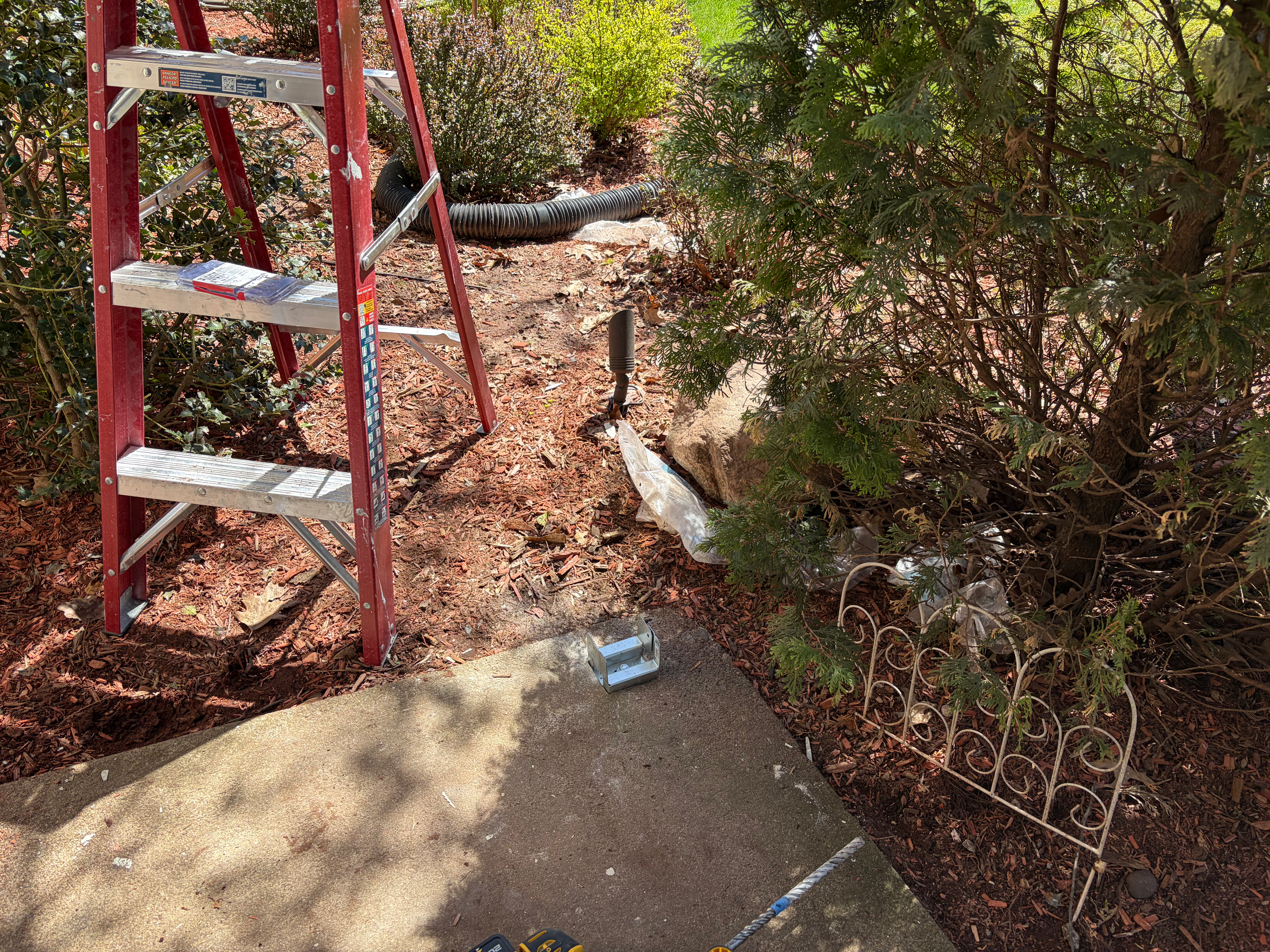 Outdoor handyman repair in Bergen County, NJ — exterior porch column prep and finish work