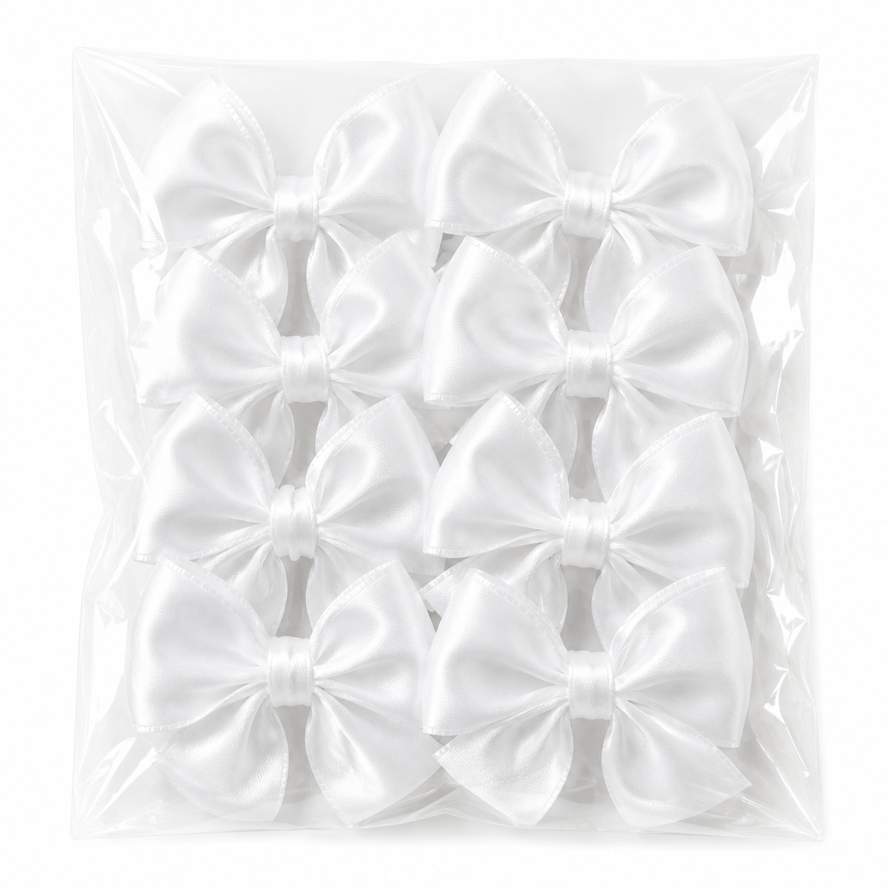 6pc Craft Bows (White)