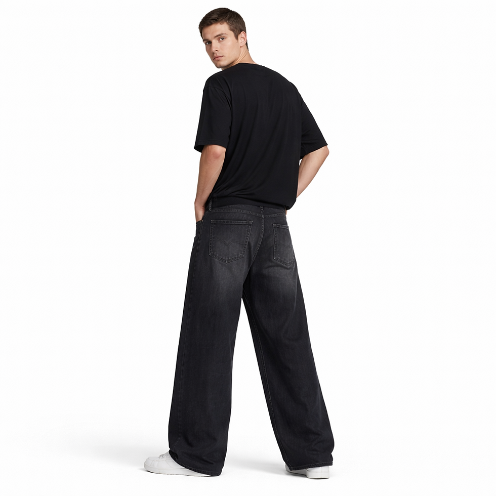 Thumbnail: Reeca StreetFlex Baggy Jeans – Men’s Relaxed Fit Wide-Leg Denim