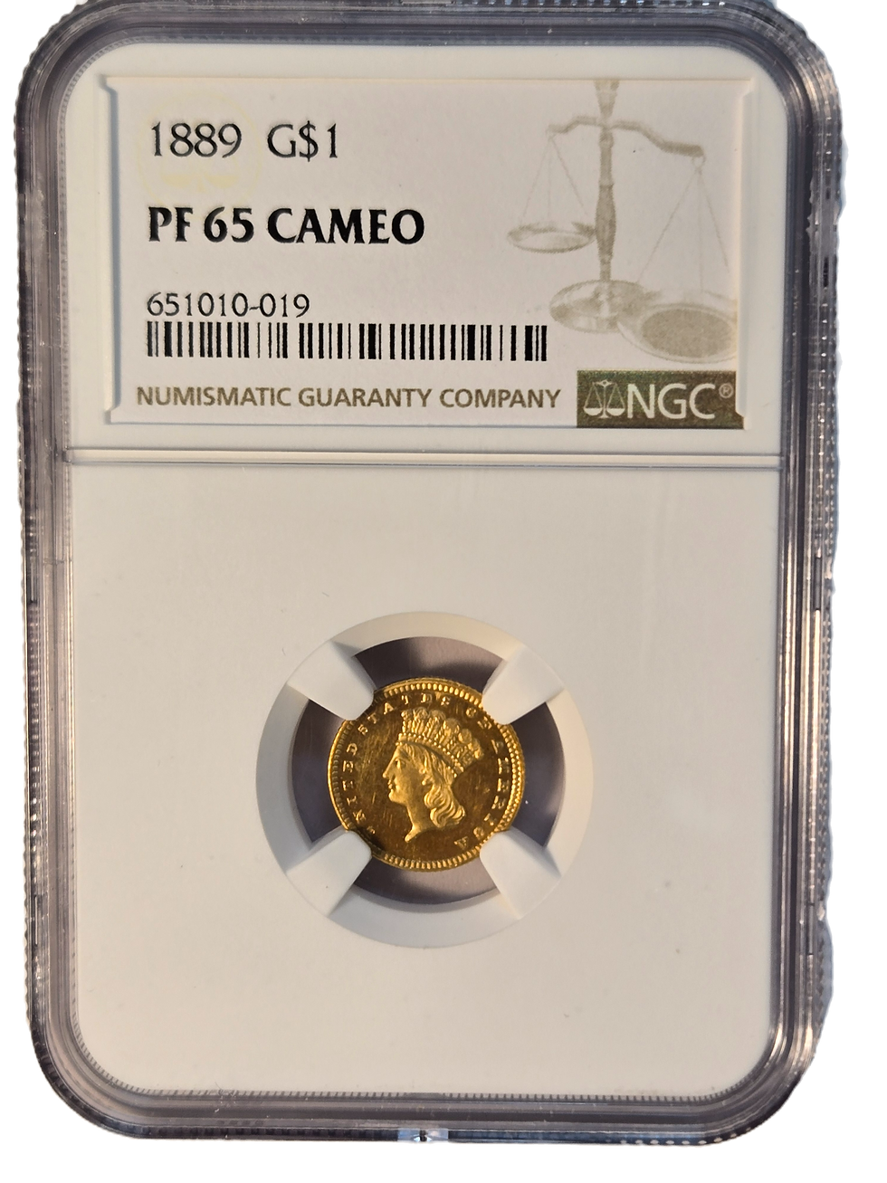 Thumbnail: 1889 Gold Dollar NGC Proof 65 Cameo