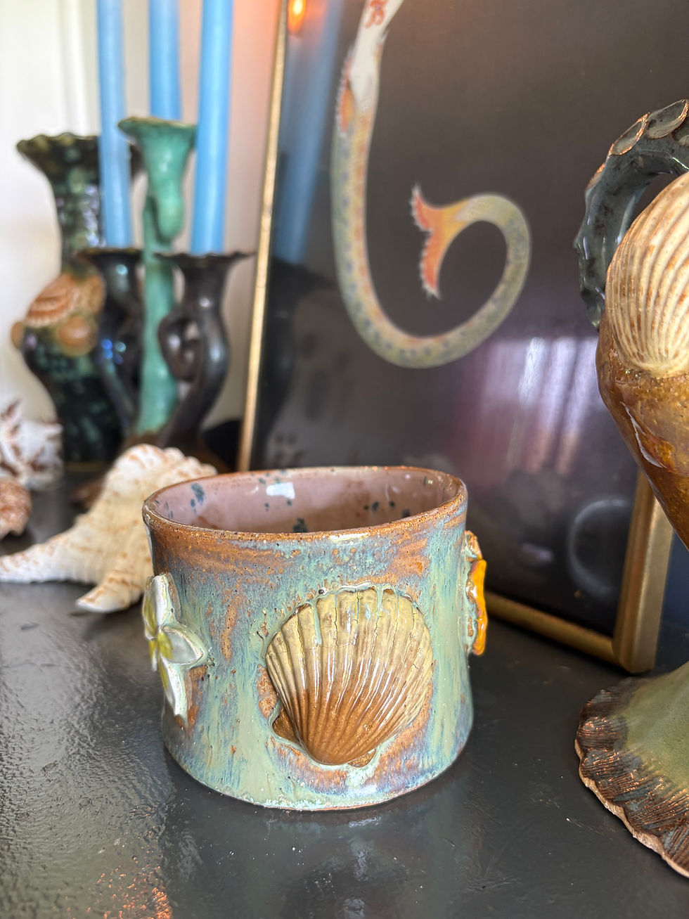Thumbnail: Salty Sage Seashell Mug