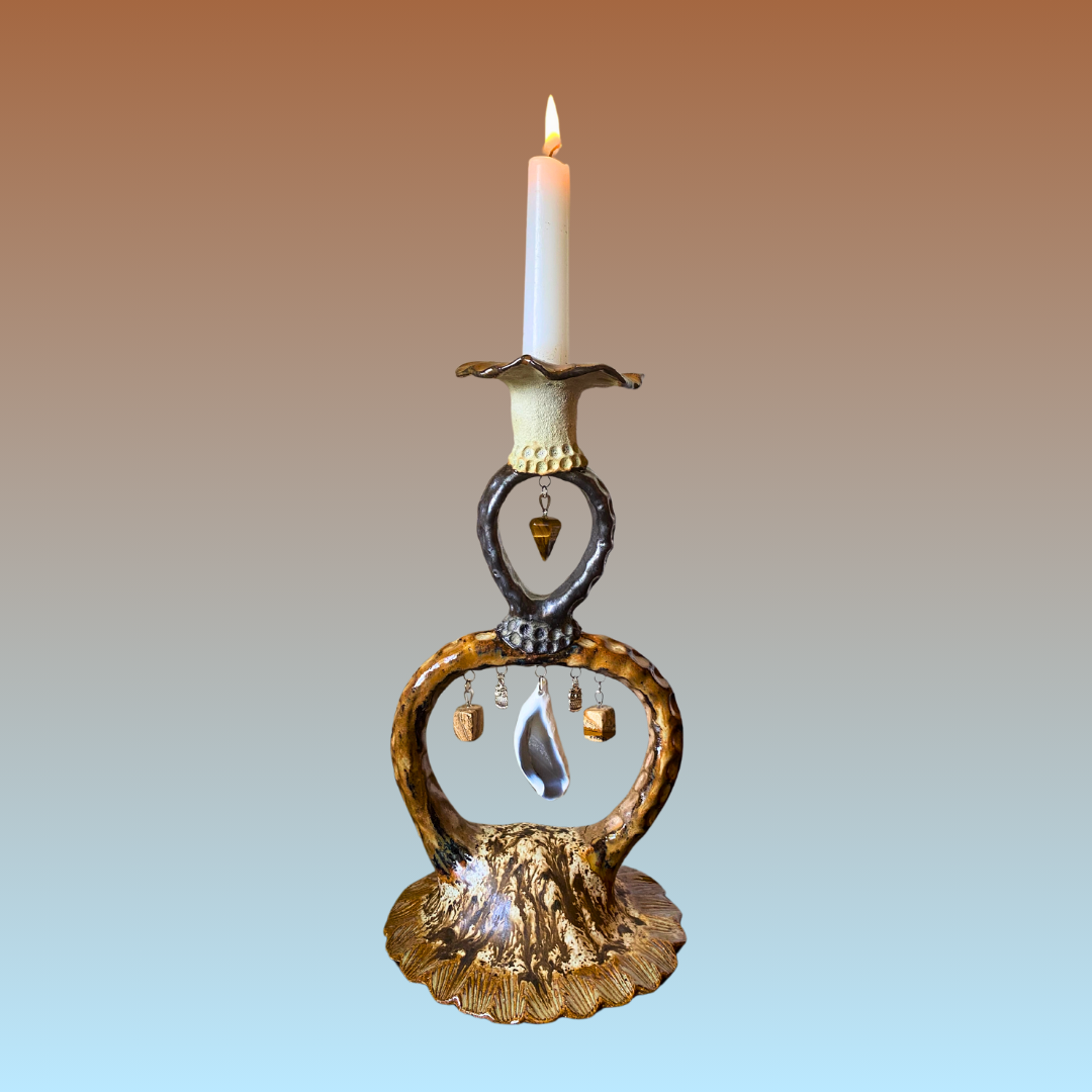 Tigers Eye Candelabra