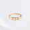 Miniatura: Anel liso bolinhas ouro 18k