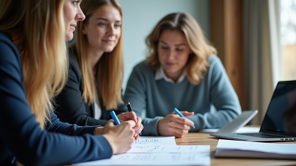 Close-up view of a leadership workshop with a focus on problem-solving exercises