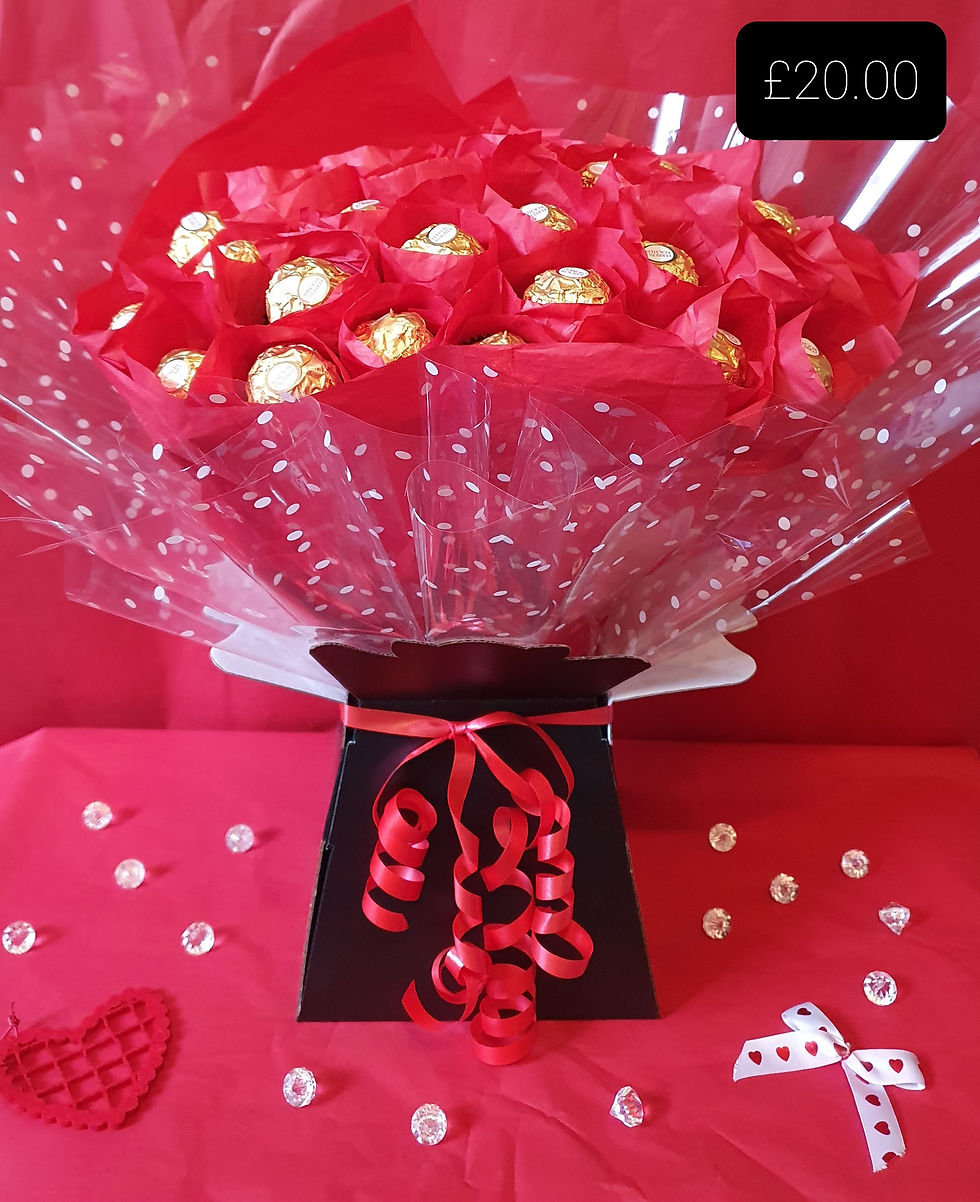 Thumbnail: Valentines ferrero rocher sweet bouquet 