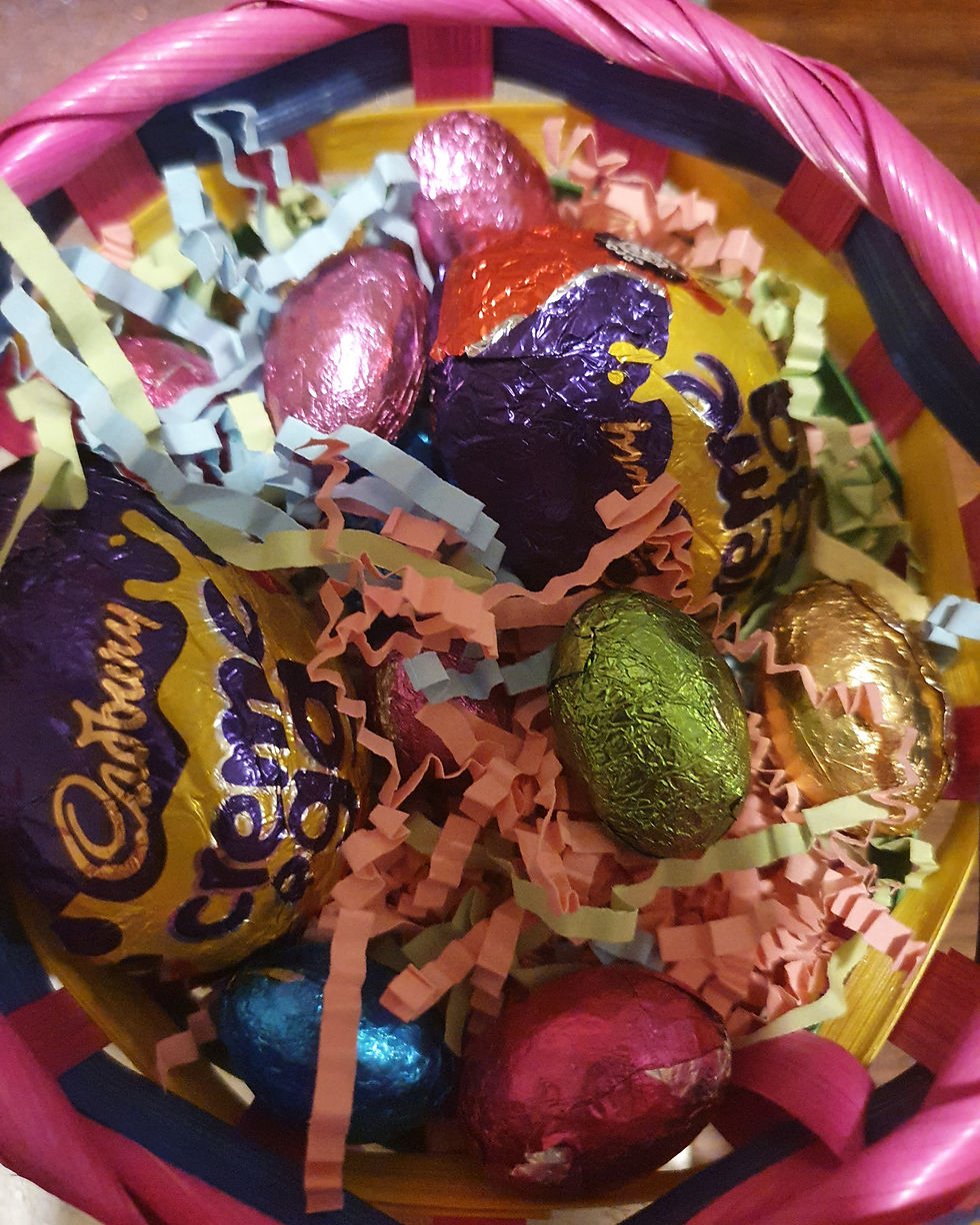 Thumbnail: Large Easter bunny with basket of treats