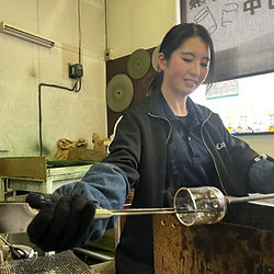 吹きガラス体験