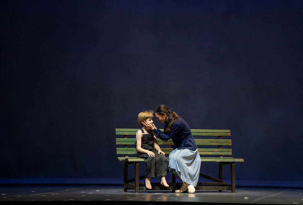 Joffrey Company Artist Victoria Jaiani, Children's Cast Member Sam Farster. Photo by Cheryl Mann.