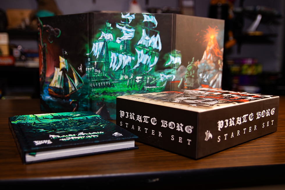 Pirate Borg's Starter Set and Down Among the Dead expansion. Photo: Marielle Bokor