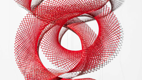 Myriad Forms — Pulse by Ching Ke Lin — a bamboo installation embodying rhythmic flow and organic vitality. 《流形・脈》以竹編節奏展現自然流動與生命脈動。