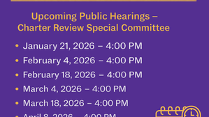 Charter Review Committee - Upcoming Input Session- 03/03/2026