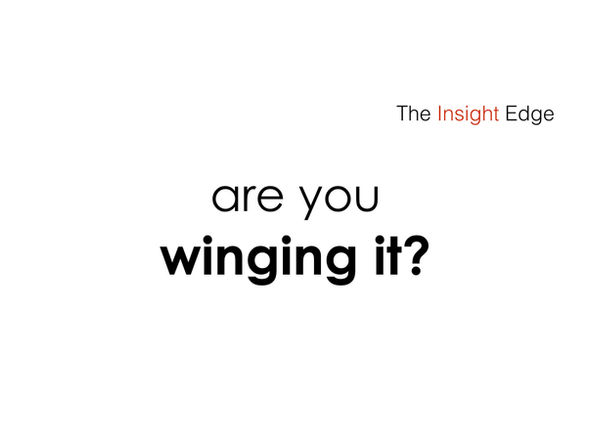On winging it