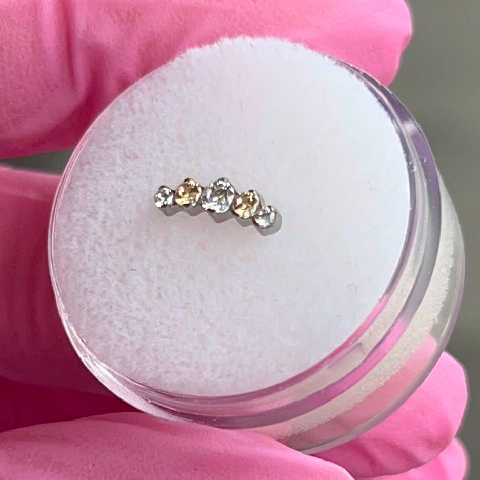 Thumbnail: Champagne & White CZ Prium