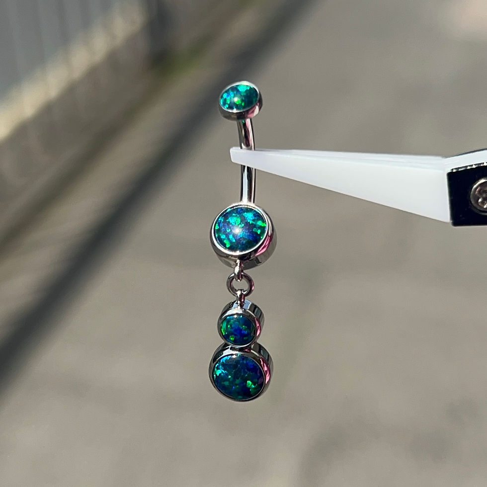 Thumbnail: Black Opal Dangle Navel Curve