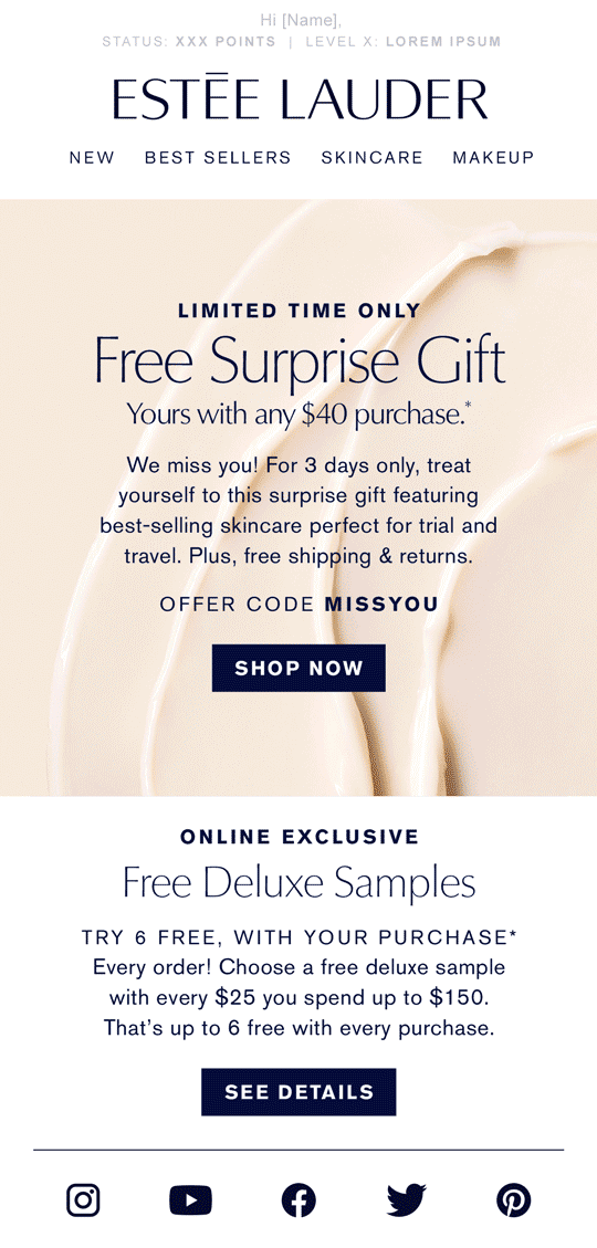 Surprise GWP email